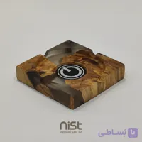 زیرسیگاری چوب ممرز و رزین دودی_کد۰۰۱۲