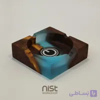 زیرسیگاری چوب سنجد و رزین آبی_کد0009
