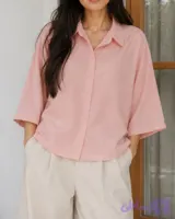 066 _ شومیز زنانه صورتی جنس سوفیا