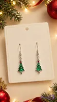 گوشواره کریسمسی وارداتی طرح درخت کریسمس کد 27کریسمس کد
