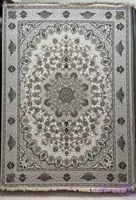 فرش ماشینی ۱۲۰۰ شانه ۹ متری طرح ترنج زمینه فیلی