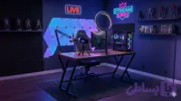 میز گیمینگ حرفه‌ای مدل Gaming Pro Desk