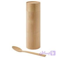 قوطی قهوه/چای با روکش بامبو +قاشق ایکیا مدل 00567984-RODMULLE - فروشگاه ایکیا گرین