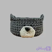 سبد قلاب بافی تریکو طرح خرسی کد 11