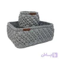 سبد قلاب بافی تریکو کد 9898 مجموعه 2 عددی