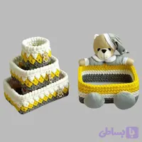 ست سبد وسایل کودک مدل بهداشتی مجموعه 4 عددی