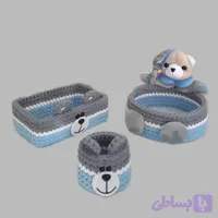 ست سبد وسایل کودک مدل خرسی کد 2 مجموعه 3 عددی