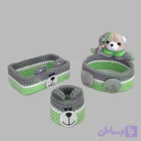 ست سبد وسایل کودک مدل خرس کد 8980 مجموعه 3 عددی