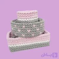 سبد وسایل کودک طرح تریکو کد 123 مجموعه 3 عددی