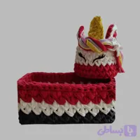 سبد قلاب بافی تریکو طرح روز عشق کد 1 مجموعه 2 عددی