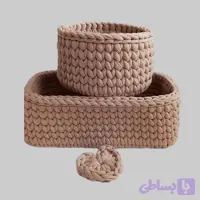 سبد قلاب بافی تریکو کد 456 مجموعه 3 عددی