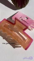 کلیپس موی رزینی با طراحی خاص و رنگ مرمری بژ-صورتی