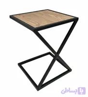 میز عسلی فلزی پایه X مدل زنو