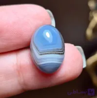 نگین سنگ عقیق سلیمانی آبی معدنی نمونه خاص کد k1077