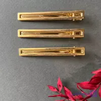 گیره کنارسری انبری بزرگ طلایی رنگ ثابت