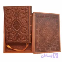 کتاب نفیس دیوان حافظ وزیری گلاسه چرم لیزر فانتزی جعبه دار کد 125271