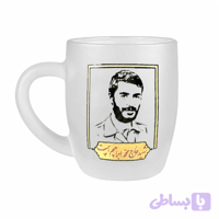 لیوان شیشه ای دسته دار ارتفاع 9.5 قطر دهانه 8-ماگ مات شهدایی طرح شهید حاج محمد ابراهیم همت کد 10482406