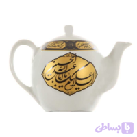 قوری طرح مذهبی یک و نیم لیتری سفید-درجه2 کد 101307