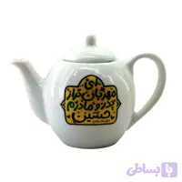 قوری کودک مذهبی طرح ای مهربانتر از پدر و مادرم حسین و من غم و مهر حسین با شیر از ما در گرفتم-7در12در5 کد 103486