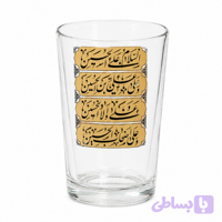 ‎لیوان شیشه ای شربت خوری چهارسلام ارتفاع 10 قطر دهانه 6.5 کارتن 48تایی کد 104991