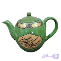 قوری طرح مذهبی یک لیتری سبز السلام علیک یا اباعبدالله و یا اباالفضل العباس-قوری 1 لیتری کد 104328