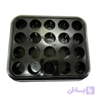 سینی جالیوان مجالس مربعی مشکی-20حفره کد 102557