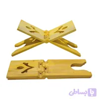 رحل قرآن چوبی طرح لاله کوچک ابعاد 35در11 سانت کد 103567