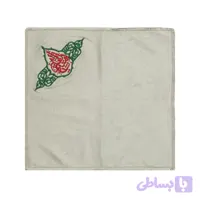 دستمال اشک طوسی گلدوزی پارچه‌ سوییت دو رو دو بر کش طرح یا قتیل العبرات کد 00204186