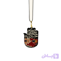 آویز خودرو متبرک کفیل جنس بدنه پلکسی و طرح فرش متبرک حرم حضرت ابالفضل العباس(ع) کد 104966