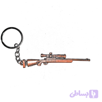 جاکلیدی جنگی بزرگ طرح اسلحه یا تفنگ قنداق دار برنزی کد 10476105