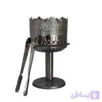 اسپند دودکن استیل نقره ای 21در12 به همراه انبر کد 103248