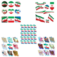 5ورق استیکر مذهبی ضد آب طرح های متنوع ایران پرچم ایران نفشه ایران مناسب موبایل و لبتاپ و یخچال و…جنس UV DTF اندازه هر برگ 9در10سانت کد 10473305