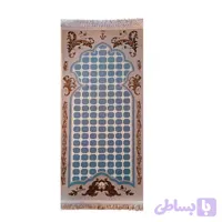 103353-سجاده معراج کرمی 130در50-طرح دستباف 1500 شانه-فرش گیفت-کد 10103