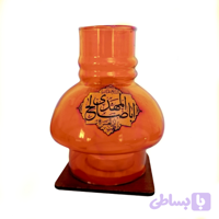 جاشمعی پایه چوبی مذهبی طرح یا اباصالح المهدی عج نارنجی کد 10479104