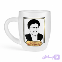 لیوان شیشه ای دسته دار ارتفاع 9.5 قطر دهانه 8-ماگ مات شهدایی طرح شهید ابراهیم رئیسی کد 10482405