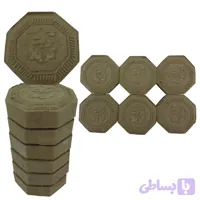 یک عدد مهر تربت مخلوط کربلا 8ضلعی قطر4عرض1 کد 102933