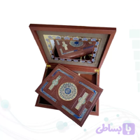 قرآن رحلی معطر بدون ترجمه چرم جعبه دار با آینه کد 110317