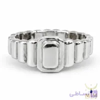 انگشتر مستطیل پله‌ای سفید