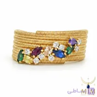انگشتر نگین دار مولتی کالر