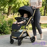 کالسکه بیبی استار مدل baby5 بدنه رزگلد (بی بی 5)