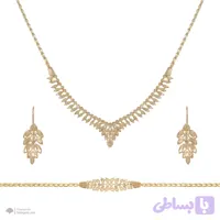 سرویس طلا طرح خوشه تراش S034