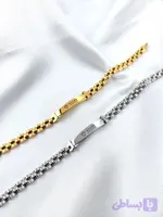 دستبند رولکس پلاک دار استیل