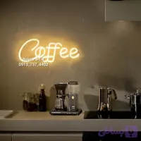 تابلو نئون طرح قهوه کافی پرداخت با ترب پی بدون آدابتور