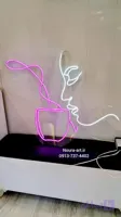 تابلو نئون طرح قهوه و صورت کافه فنجان کافی شاپ اقساطی بدون آدابتور