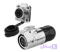 کانکتور 4 پین تغذیه 400 ولت 10 آمپر ضد آب IP67 مدل LP16