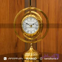 ساعت رومیزی آرتمیس فلزی منظومه مدل سارین آبکاری طلایی
