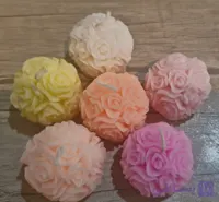شمع گل رز توپی