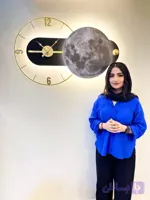 ساعت دیواری مدرن مدل لامور طرح ماه
