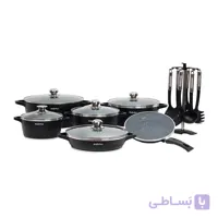 سرویس قابلمه 18 پارچه گرانیت ارکید کاج تفلون
