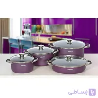سرویس قابلمه 8 پارچه گرانیت ساینا کاج تفلون